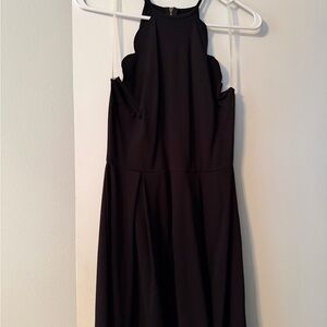 Black Sleeveless Zip Up Dress